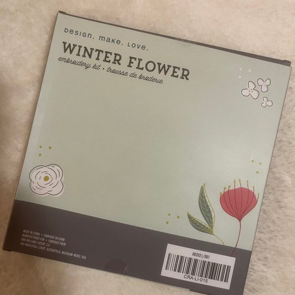 Embroidery Kit - Winter Flower 7 in - Picture 3 of 4